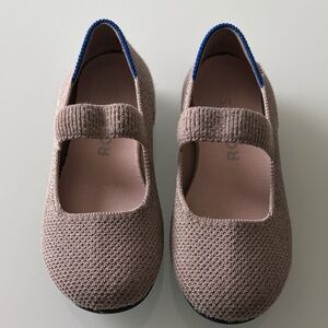 Rothy's Kids Shoes in Tan and Blue